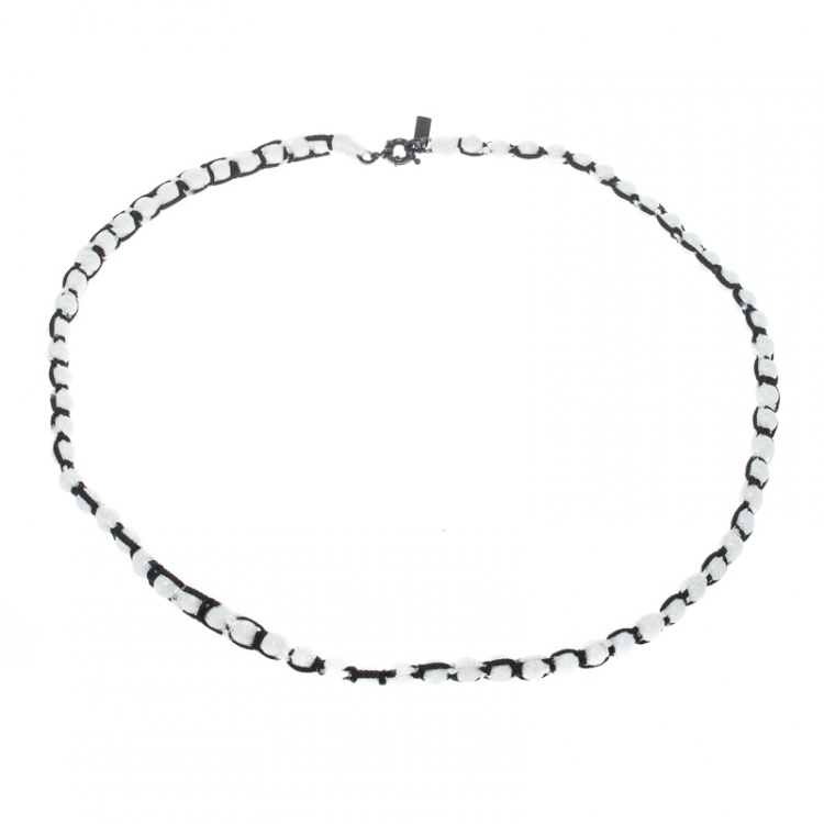 Pre Owned Missoni Monochrome Roped Ball Long Necklace
