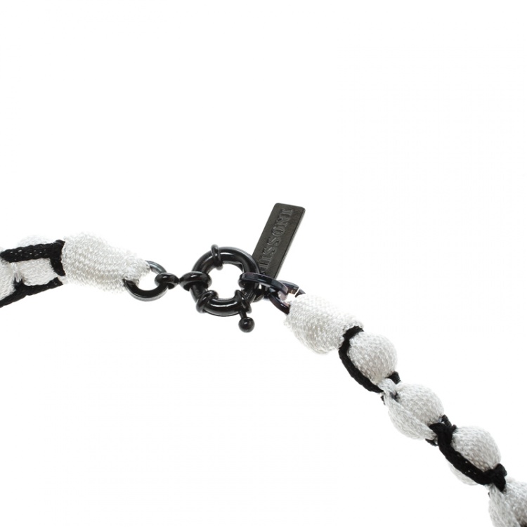 Pre Owned Missoni Monochrome Roped Ball Long Necklace