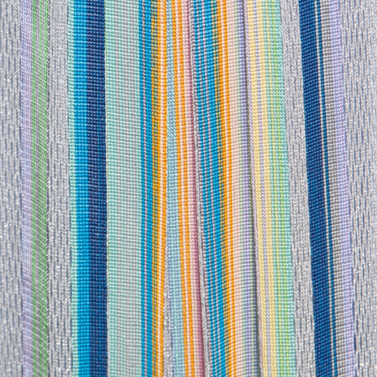 مملوكة مسبقًا Missoni Multicolor Lurex Knit Perforated Silk Lined Sleeveless Dress L