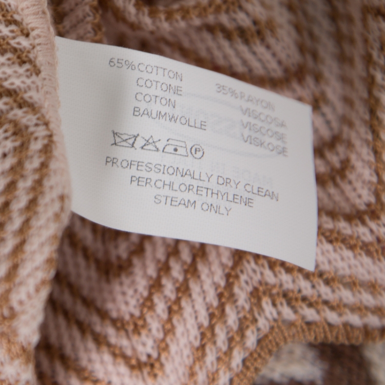 Pre Owned  Missoni Multicolor Chevron Knit Raglan Sleeve Button Front Cardigan L