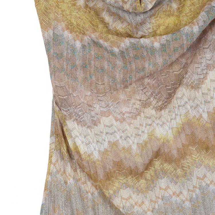 Pre Owned Missoni Multicolor Cowl Neck Dress S
