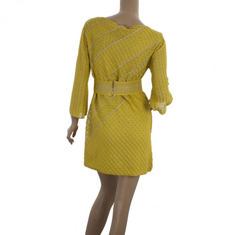 Pre Owned Missoni Shift Dress With Belt S