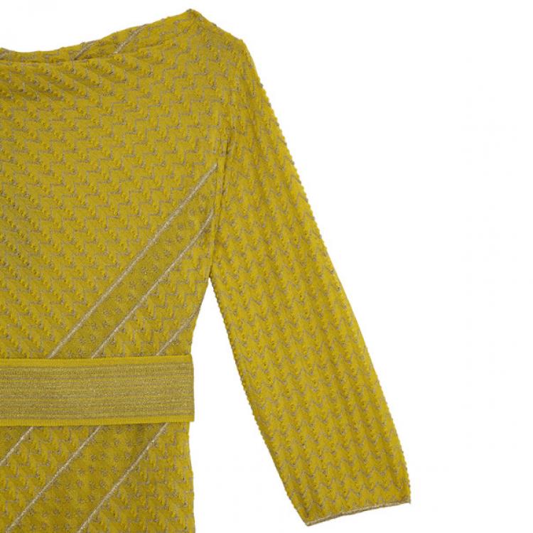 Pre Owned Missoni Shift Dress With Belt S