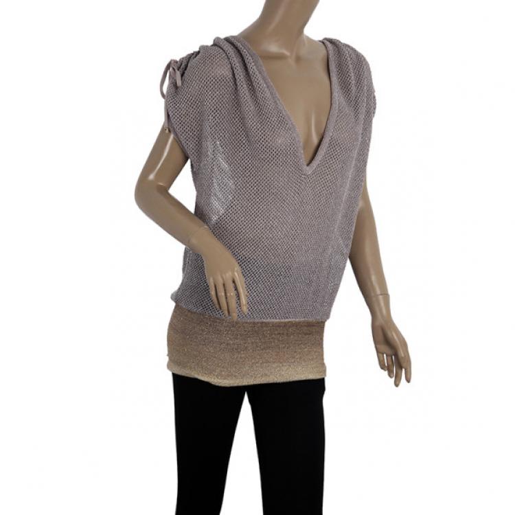 Pre Owned Missoni Metallic Lurex Knit Tunic S