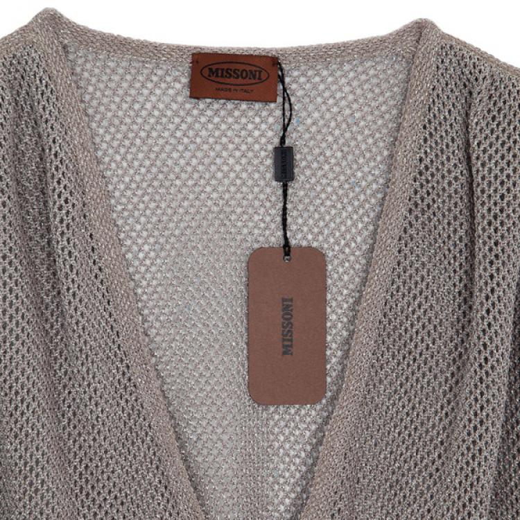 Pre Owned Missoni Metallic Lurex Knit Tunic S