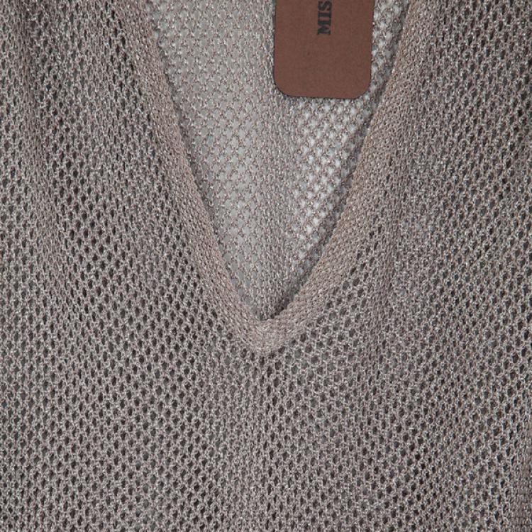 Pre Owned Missoni Metallic Lurex Knit Tunic S