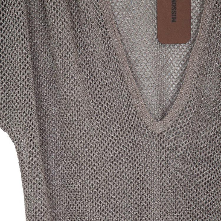 Pre Owned Missoni Metallic Lurex Knit Tunic S
