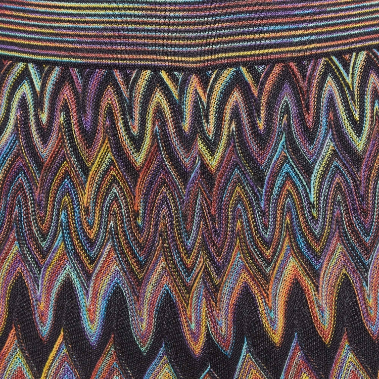Pre Owned Missoni Multicolor Patterned Wool Knit Palazzo Pants M