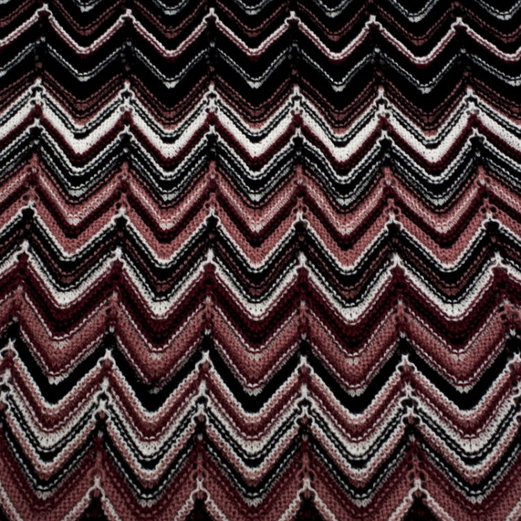 Pre Owned Missoni Multicolor Chevron Wool Knit Stole 