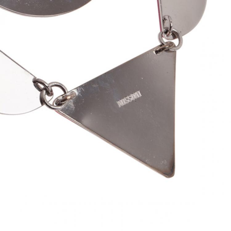 Pre Owned Missoni Geometric Acetate Bib Necklace