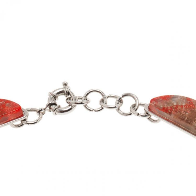 Pre Owned Missoni Geometric Acetate Bib Necklace