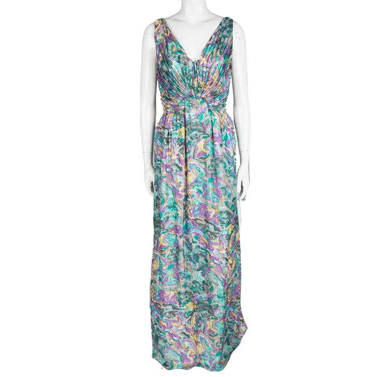 Pre Owned Missoni Multicolor Printed Sleeveless Maxi Dress S