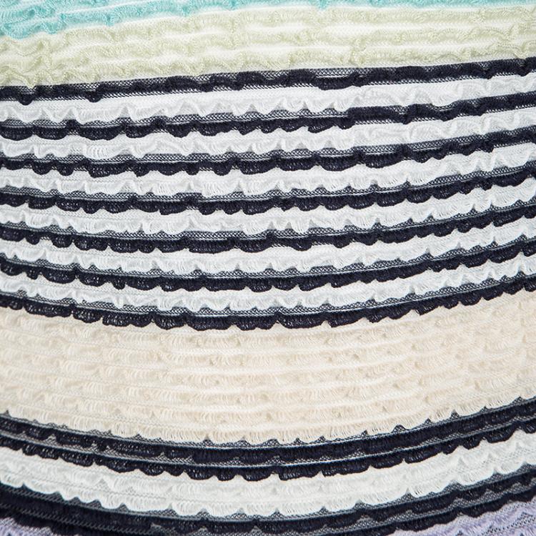 Pre Owned Missoni Mutlicolor Striped Knit Halter Top S