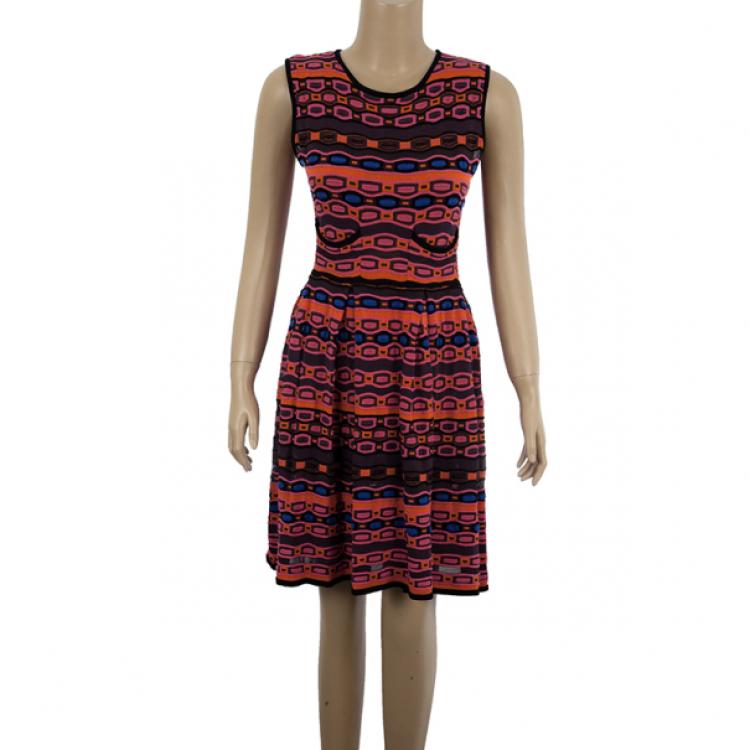Pre Owned Missoni Multicolor Knit Dress M