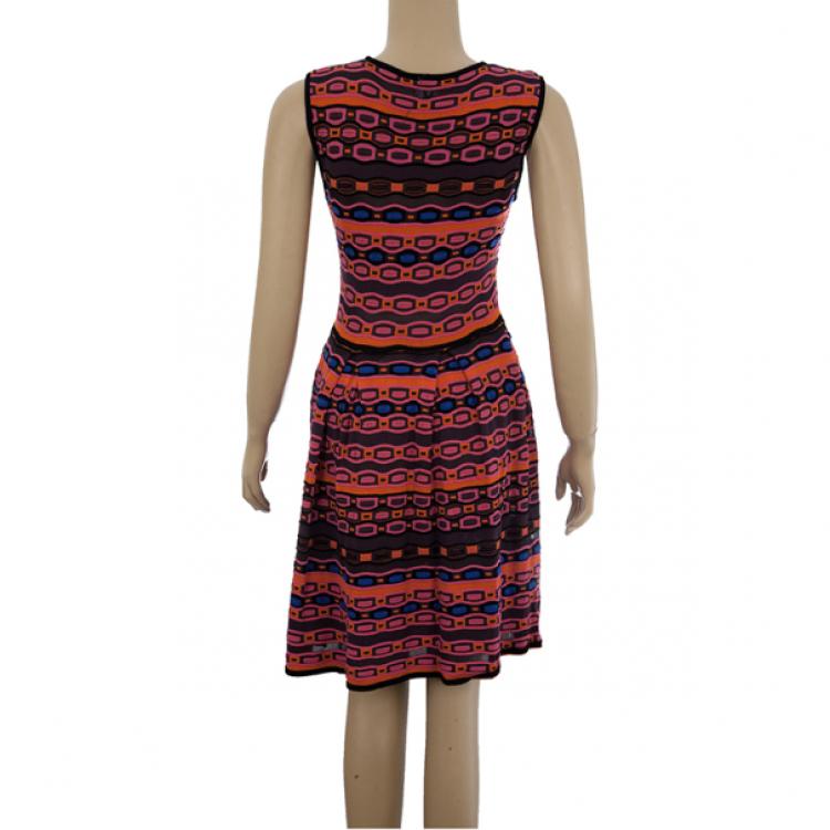 Pre Owned Missoni Multicolor Knit Dress M