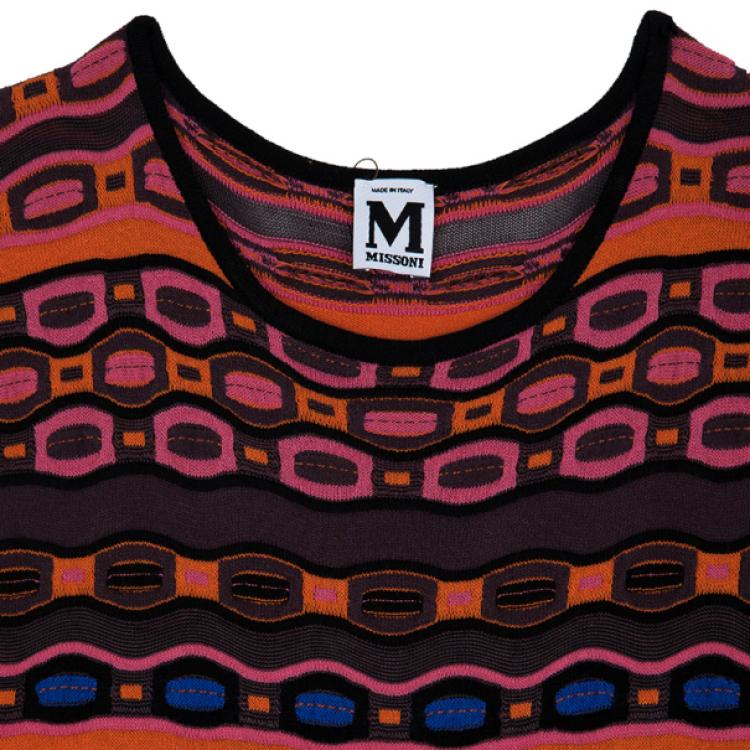 Pre Owned Missoni Multicolor Knit Dress M