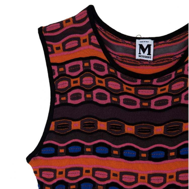 Pre Owned Missoni Multicolor Knit Dress M