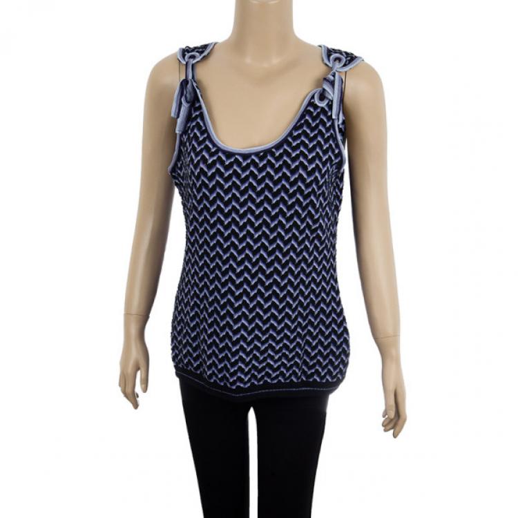 Pre Owned Missoni Knot Strap Sleeveless Top M