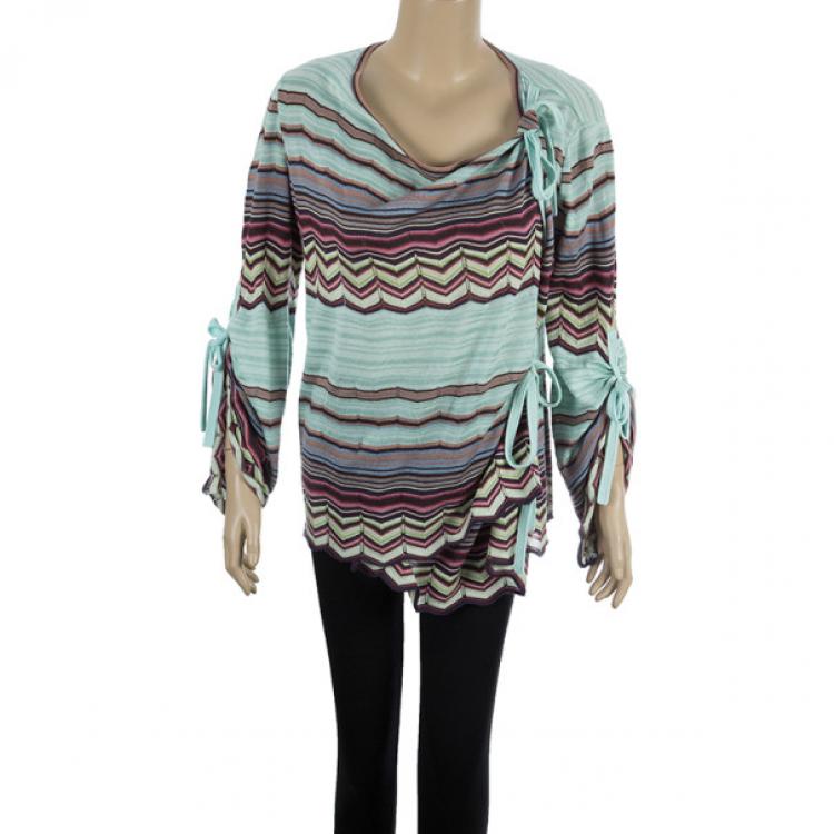 Pre Owned Missoni Wrap Printed Top M