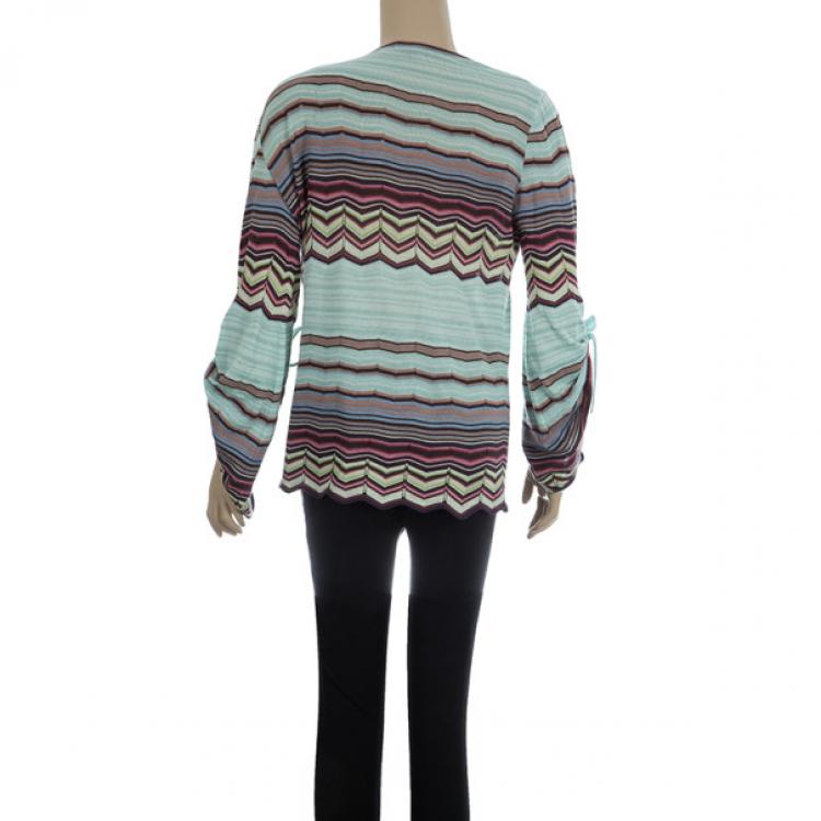 Pre Owned Missoni Wrap Printed Top M