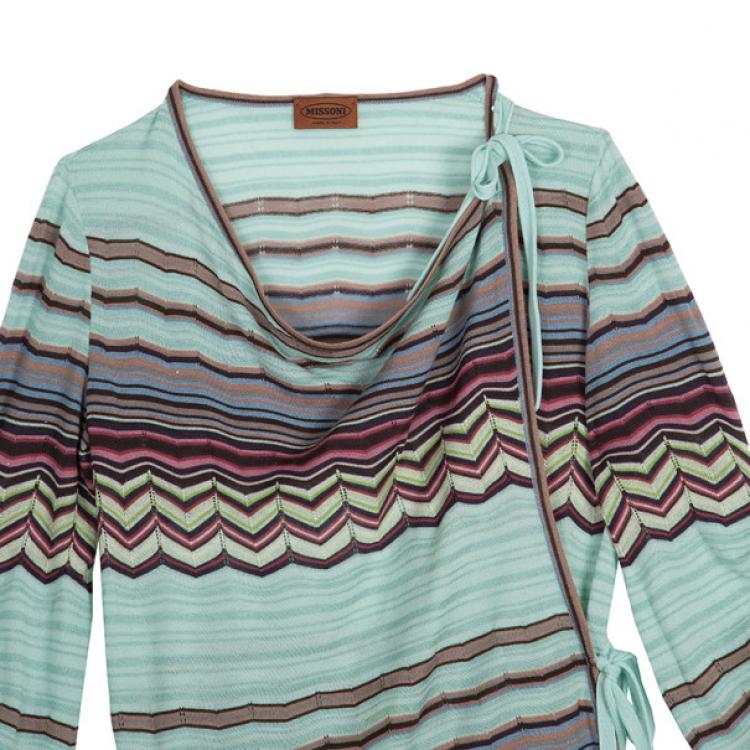 Pre Owned Missoni Wrap Printed Top M