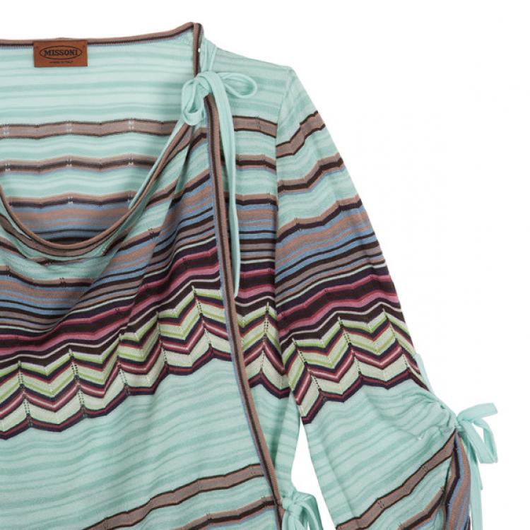 Pre Owned Missoni Wrap Printed Top M