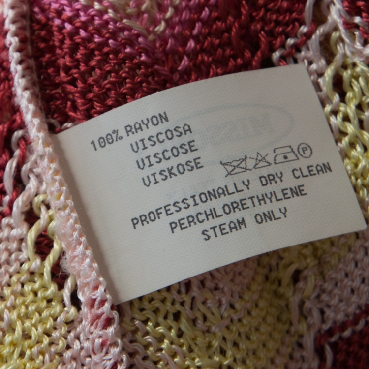 Pre Owned Missoni Multicolor Perforated Patterned Knit Tunic M