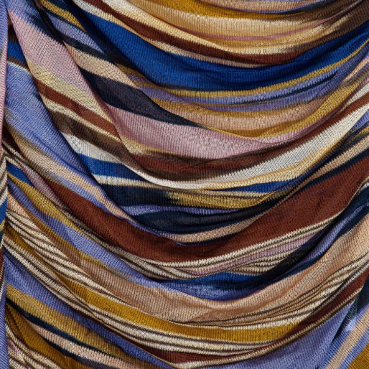 Pre Owned Missoni One Shoulder Ruffle Tunic Top S