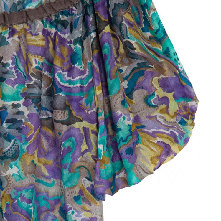 Pre Owned Missoni Drawstring Silk Top M