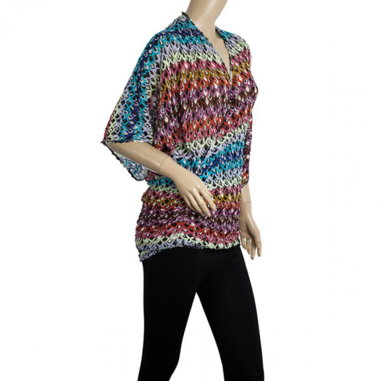 Pre Owned Missoni Multicolor Knit Kaftan Top S