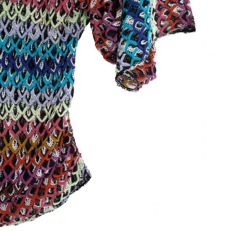 Pre Owned Missoni Multicolor Knit Kaftan Top S