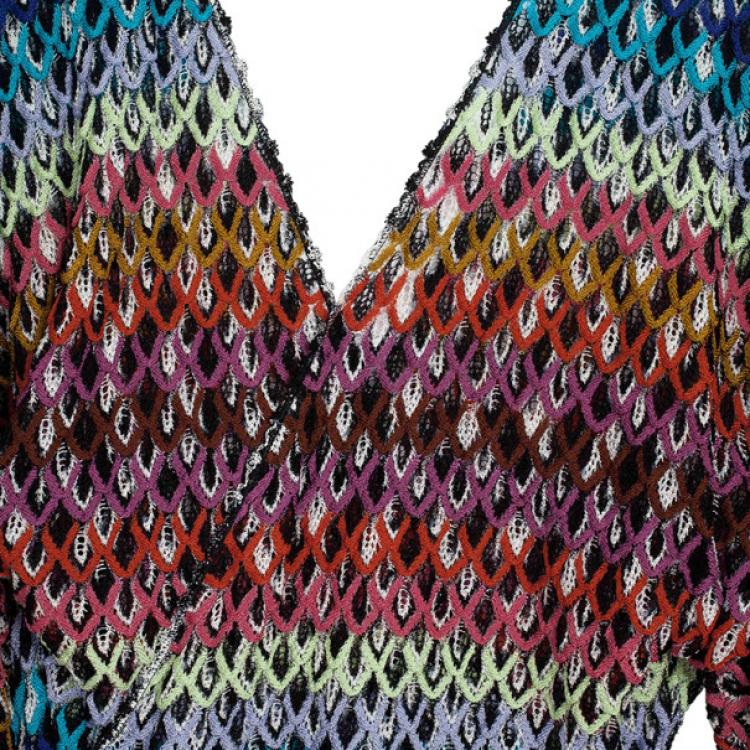 Pre Owned Missoni Multicolor Knit Kaftan Top S