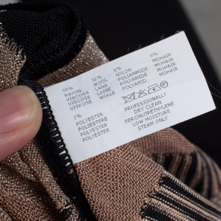 مملوكة مسبقًا Missoni Wave Print Metallic Knit Cardigan L