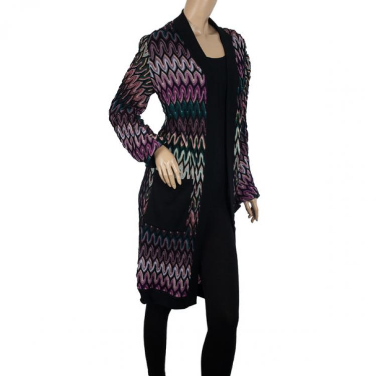 Pre Owned Missoni Multicolor Front Pocket Coat