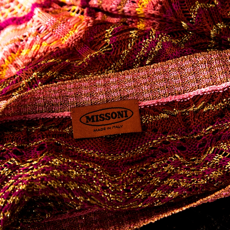 Pre Owned Missoni Metallic Crochet Top M