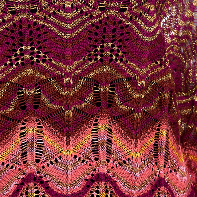 Pre Owned Missoni Metallic Crochet Top M