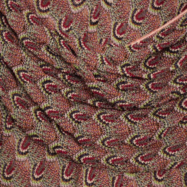 Pre Owned Missoni Multicolor Crochet Gown S