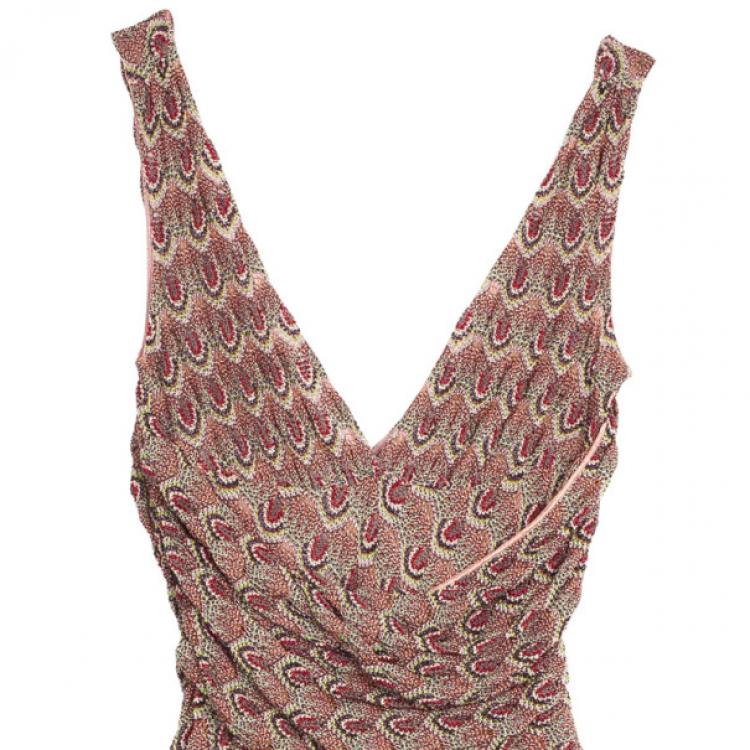 Pre Owned Missoni Multicolor Crochet Gown S