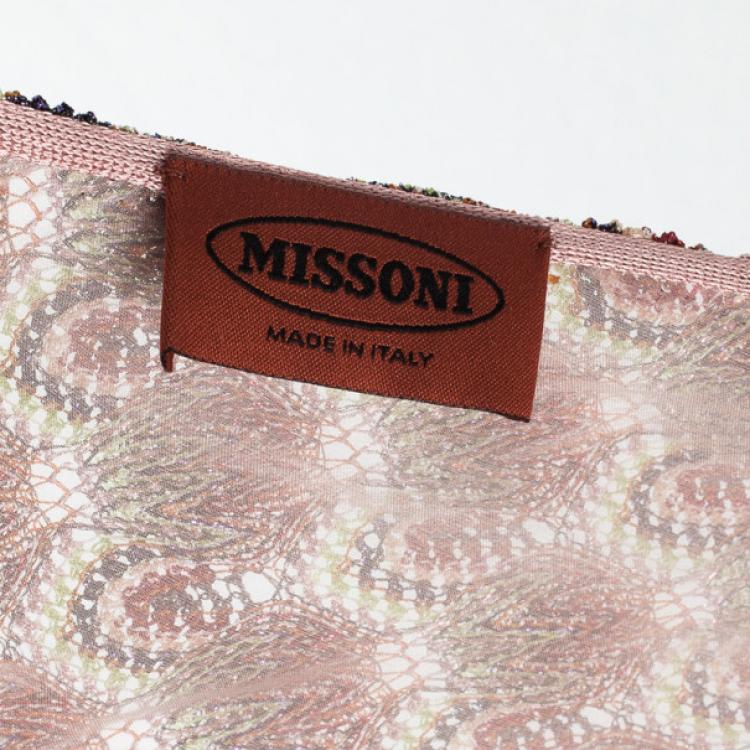 Pre Owned Missoni Multicolor Crochet Gown S