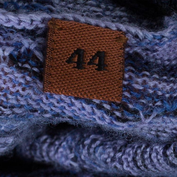 Pre Owned Missoni Variegated Turtleneck Knit Dress M