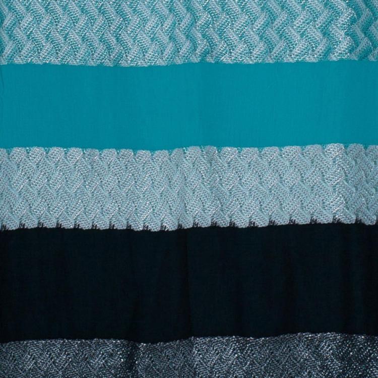 Pre Owned Missoni Color-Block Maxi Skirt S