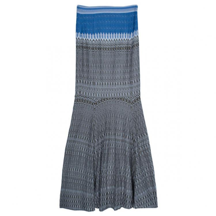 Pre Owned Missoni Long Woven Multicolor Skirt S