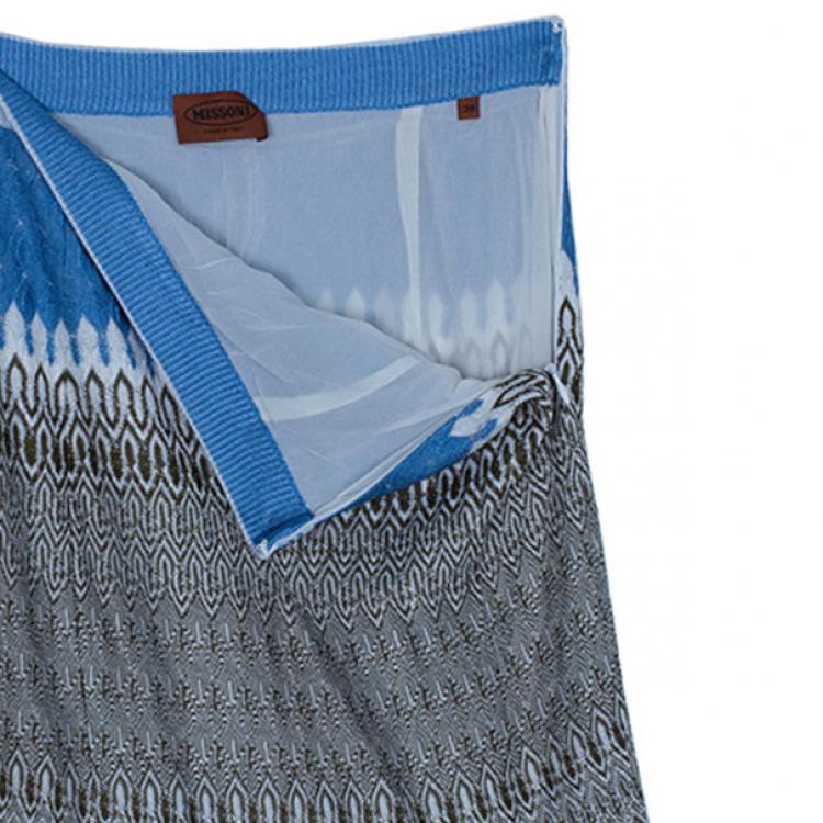 Pre Owned Missoni Long Woven Multicolor Skirt S