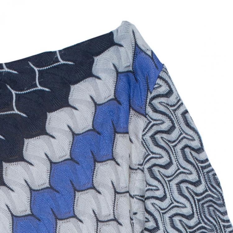 Pre Owned Missoni Zig-Zag Print Knit Dress M