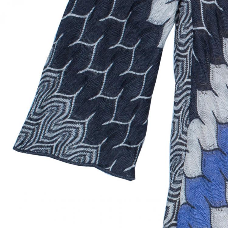 Pre Owned Missoni Zig-Zag Print Knit Dress M