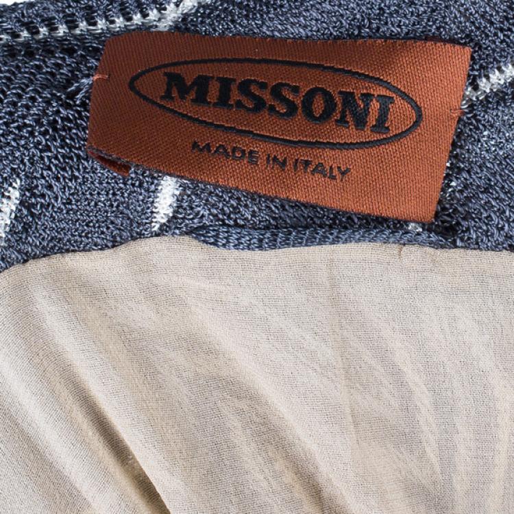 Pre Owned Missoni Zig-Zag Print Knit Dress M