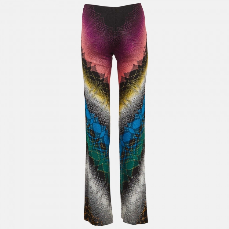 Pre Owned Missoni Multicolor Patterned Knit Pants S
