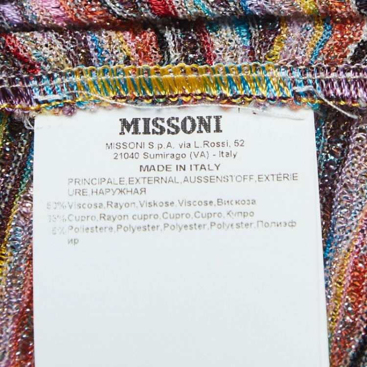 مملوكة مسبقًا Missoni Multicolor Marl Lurex Knit Mid Dress M 