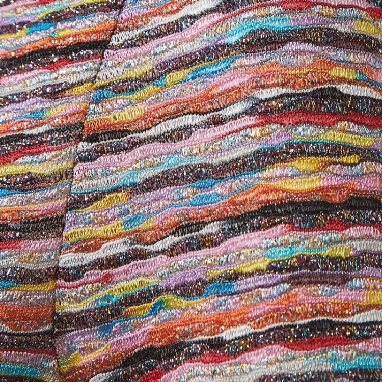 مملوكة مسبقًا Missoni Multicolor Marl Lurex Knit Mid Dress M 