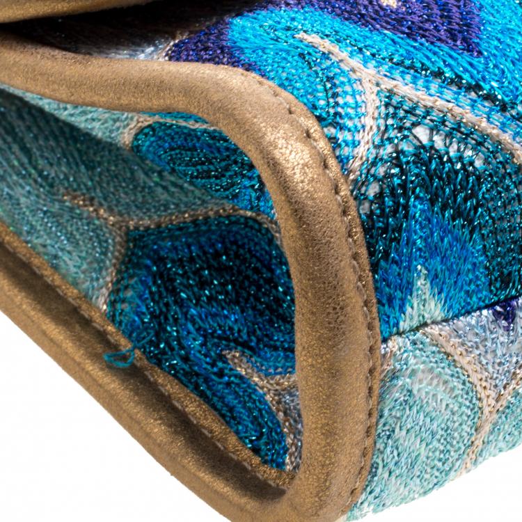 Pre Owned Missoni Multicolor Shimmering Weave Fabric Shoulder Bag